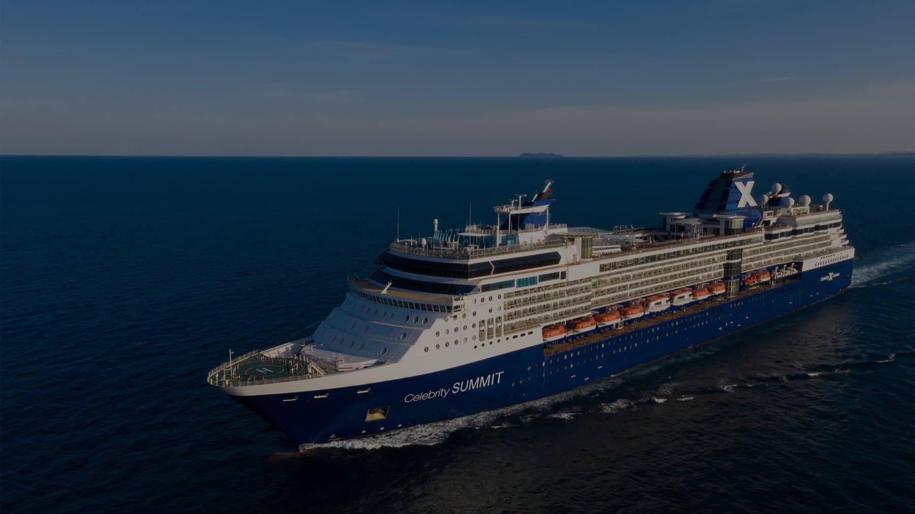 Celebrity Summit: verified real exterior ship image.