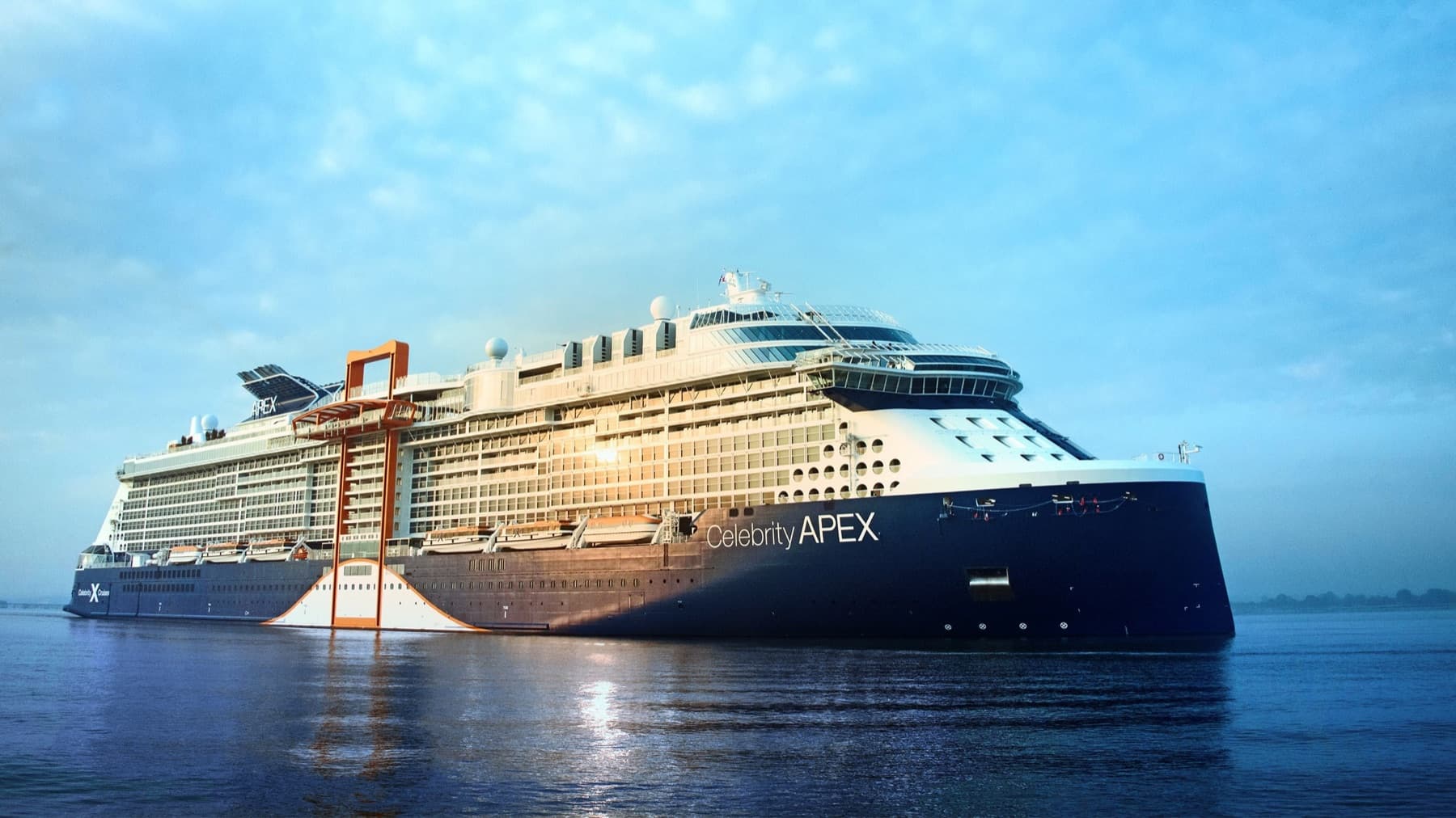 Celebrity Apex: verified real exterior ship image.