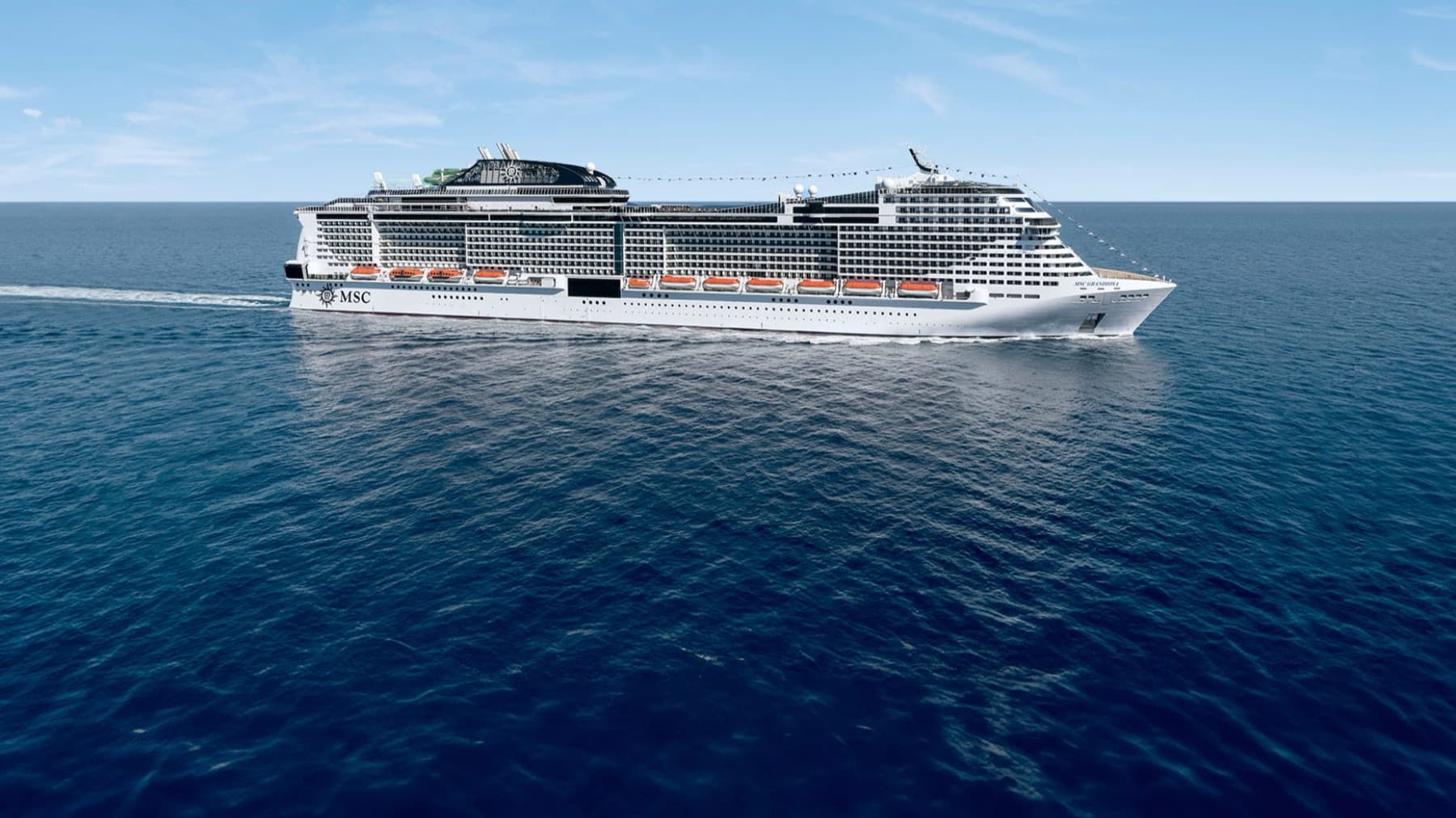 MSC Grandiosa: verified real exterior ship image.